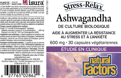 Stress-Relax Ashwagandha 600mg - 30 V-Caps [amazon_upc] asin:B0BB8KJTGS