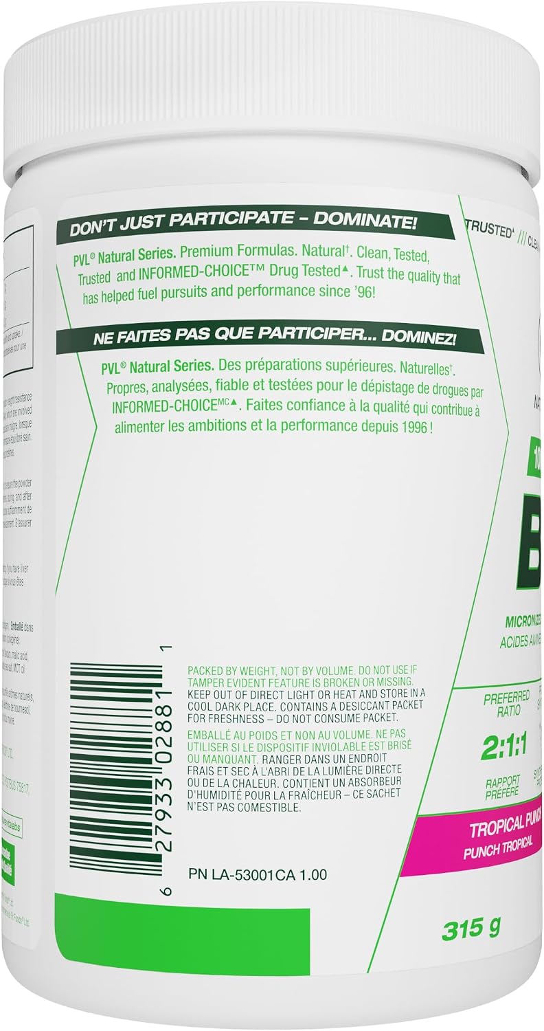 100% Pure BCAA (Tropical Punch) - 315g [amazon_upc] asin:B072B8N2LG