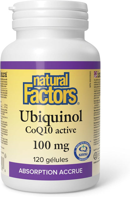 Ubiquinol QH Active CoQ10 100mg - 120 Softgels + BONUS [amazon_upc] asin:B0BLV4Q5VD