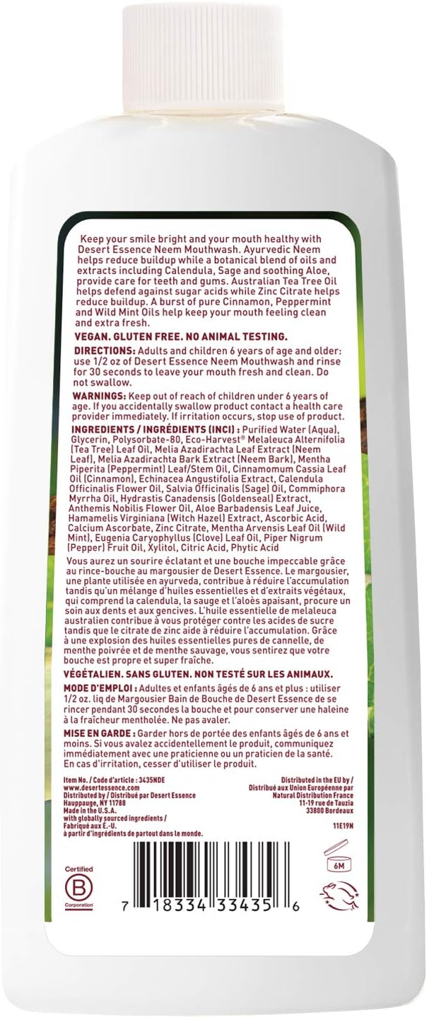 Neem Mouthwash (Cinnamint) - 473ml [amazon_upc] asin:B0106L3LYO