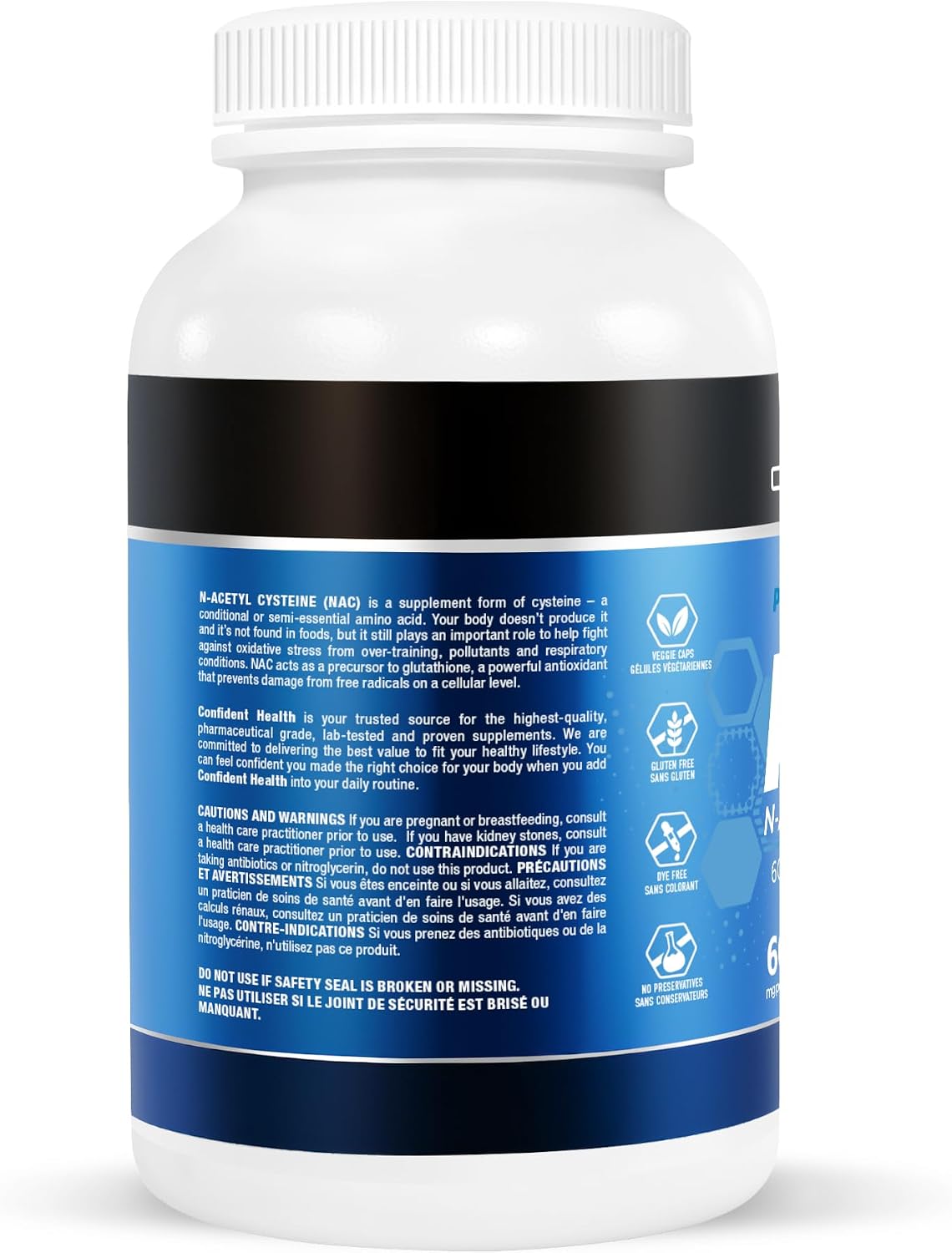 NAC (N-Acetyl-L-Cysteine) 600mg - 240 V-Caps [amazon_upc] asin:B09LJTF25W