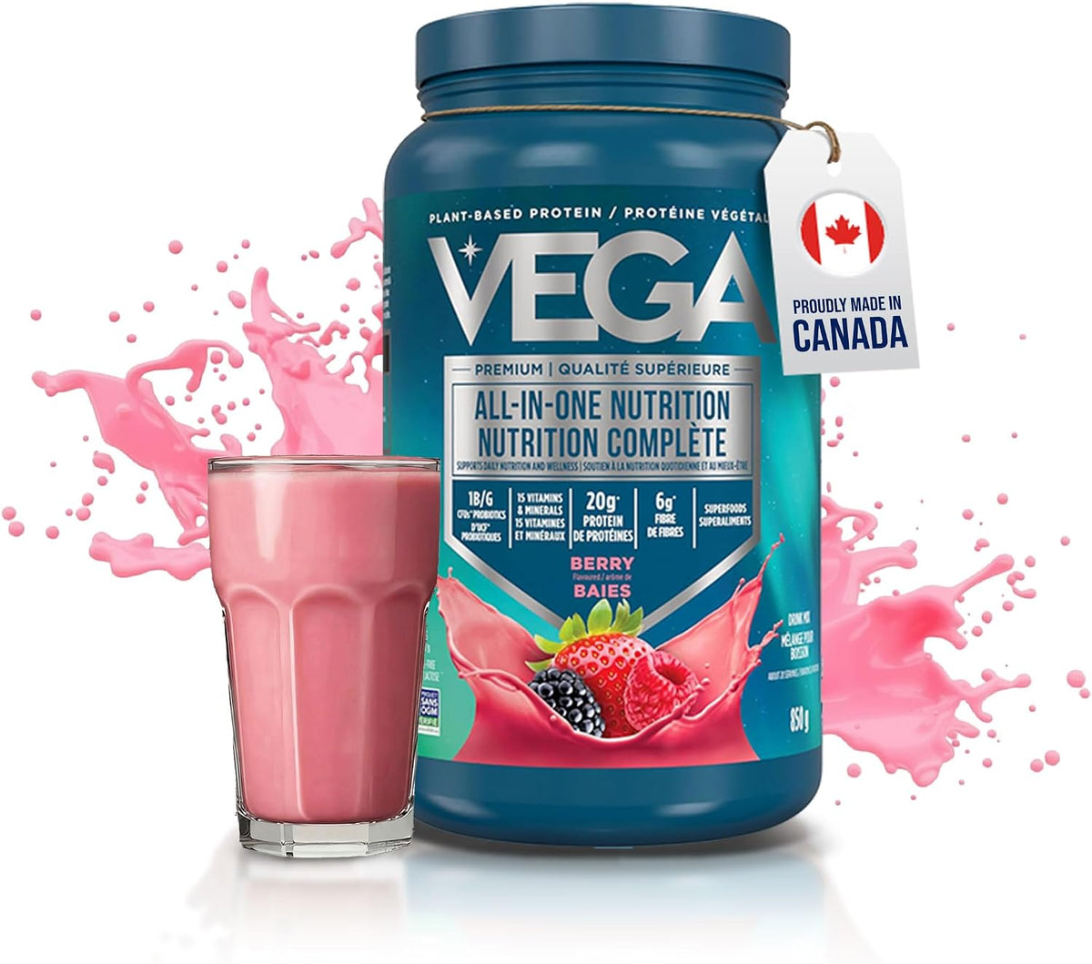 Vega All-In-One Nutrition (Berry) - 850g + BONUS [amazon_upc] asin:B00CORJV6G