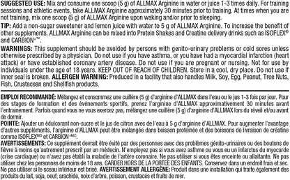 Arginine HCL - 400g [amazon_upc] asin:B007XTP1UA