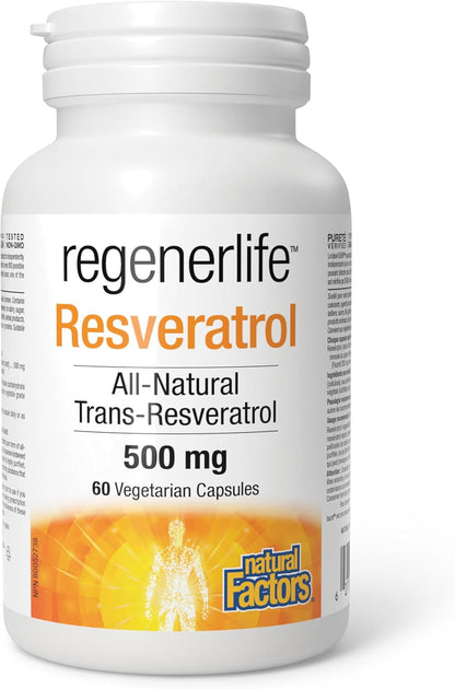 RegenerLife Resveratrol 500mg - 60 V-Caps [amazon_upc] asin:B0BRDC4C2R