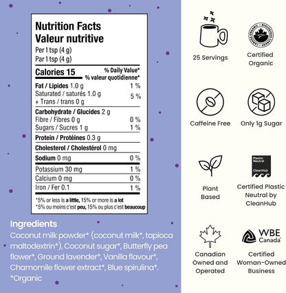Blue Lavender Superfood Latte Blend - 100g [amazon_upc] asin:B09CKCYTXR