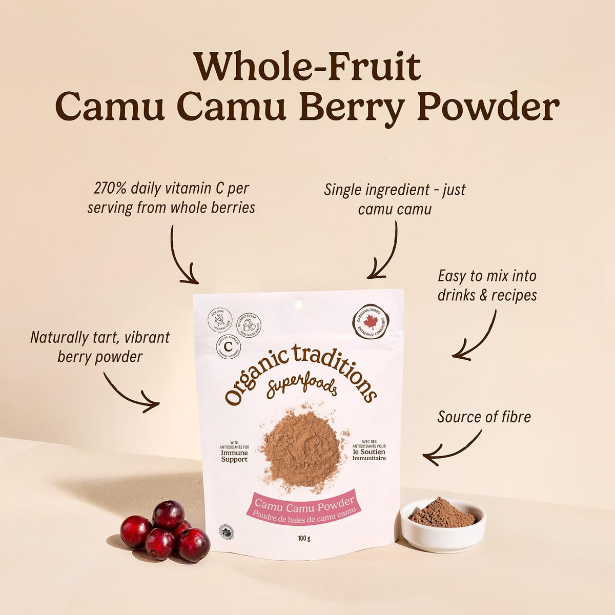 Camu Camu Berry Powder (Organic) - 100g [amazon_upc] asin:B01M7ZJUI9