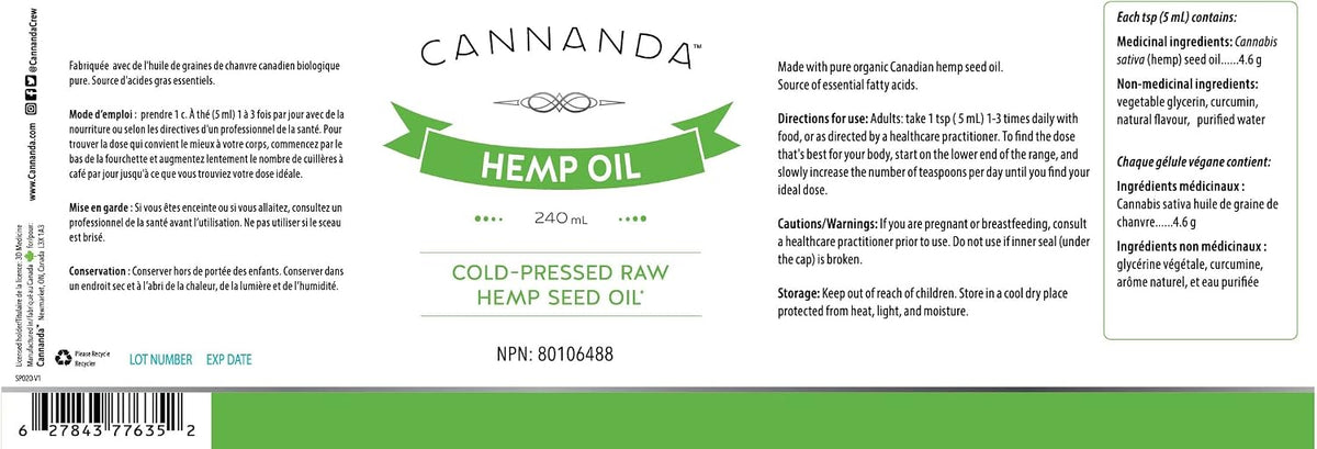 CB2 Hemp Seed Oil - 240ml [amazon_upc] asin:B07CB486FB