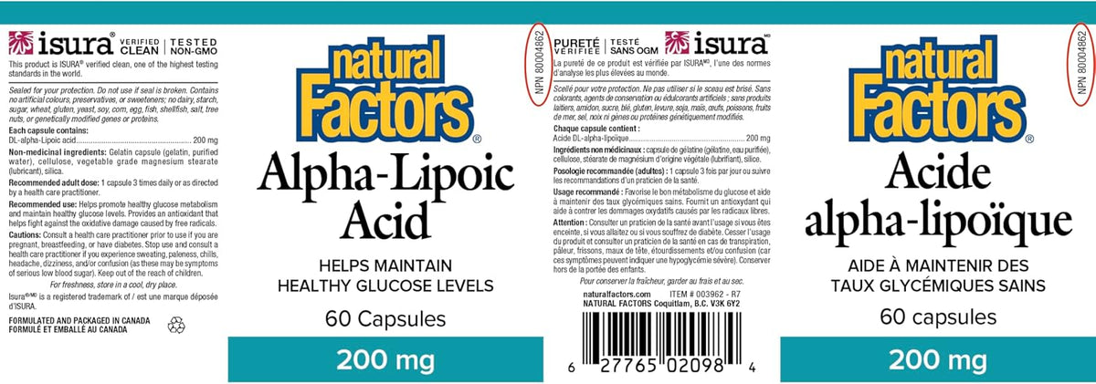Alpha Lipoic Acid 200mg - 60 Caps [amazon_upc] asin:B0BLTRHRM5