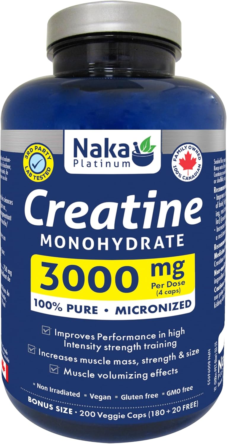 Creatine Monohydrate 3000mg - 200 + 200 V-Caps FREE [amazon_upc] asin:B0D7JQX7KD