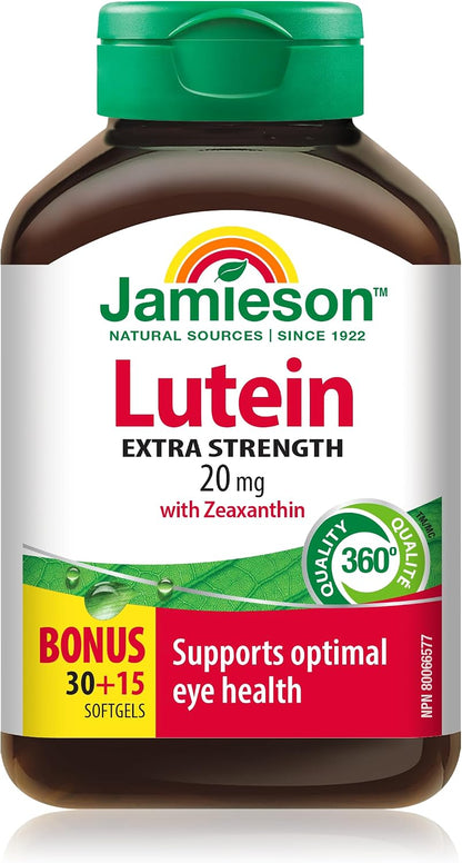 Lutein Extra Strength 20mg - 30 + 15 Softgels BONUS [amazon_upc] asin:B01H6OWNQQ
