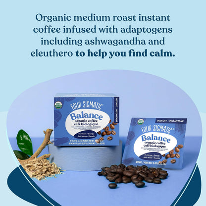 Adaptogen Coffee Mix With Ashwagandha (Balance) - 10 Packets [amazon_upc] asin:B07BFQB4HF
