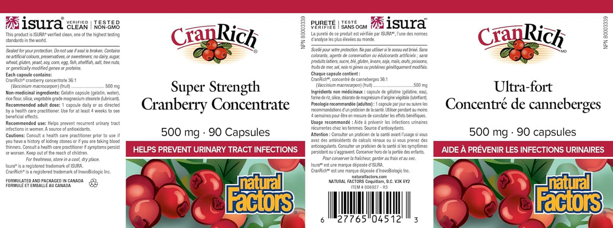 CranRich Super Strength Cranberry Concentrate 500mg - 90 Caps [amazon_upc] asin:B0BLV49K2C