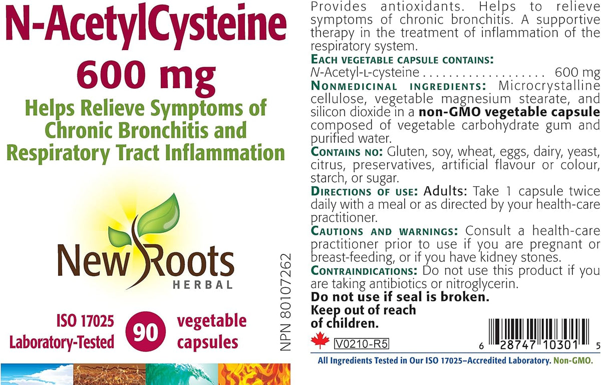 N-Acetylcysteine (NAC) 600mg - 90 V-Caps [amazon_upc] asin:B00CORN9KU