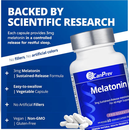 Melatonin 3mg Sustained-Release - 60 V-Caps [amazon_upc] asin:B0CL5CZ4PJ