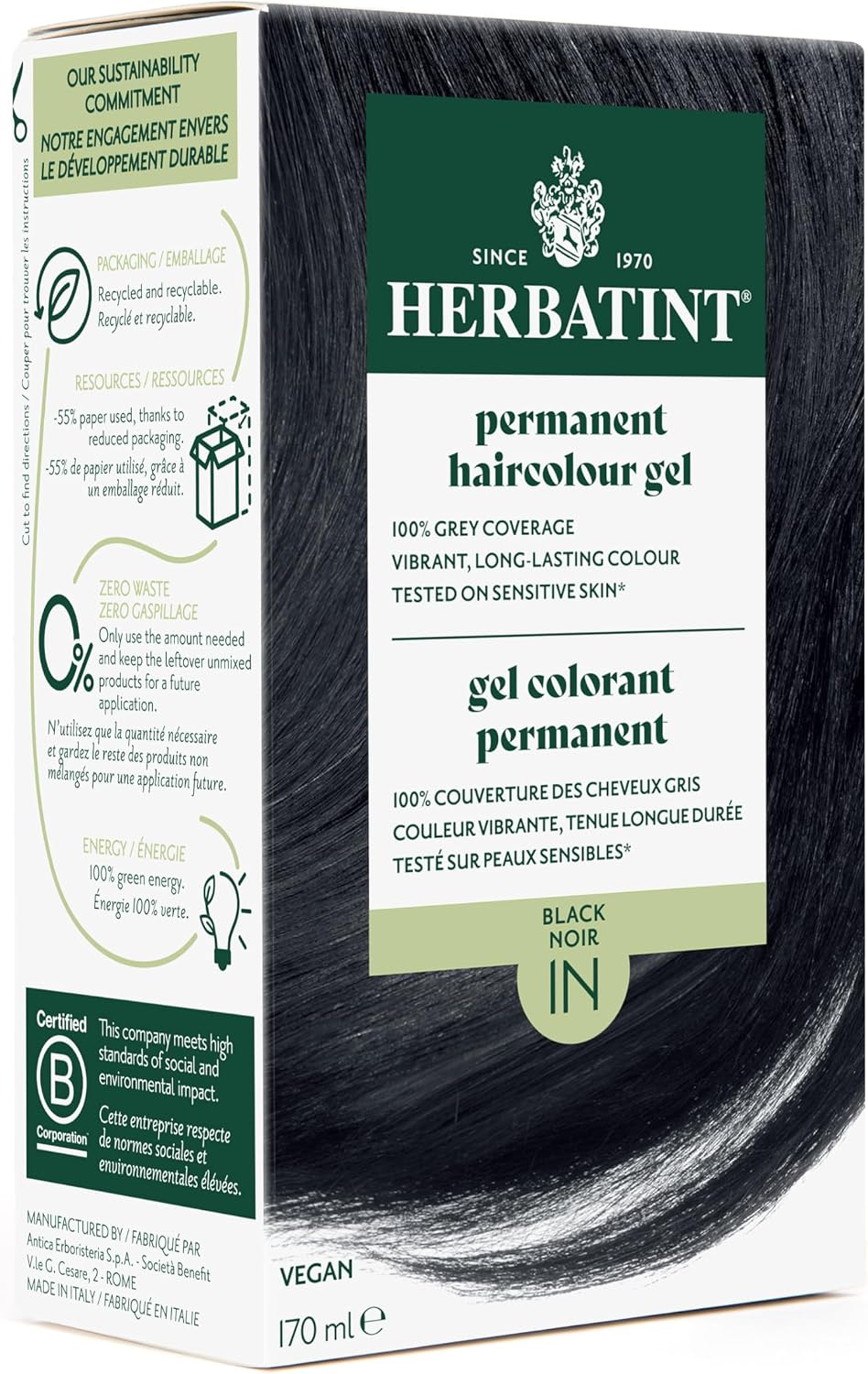Herbatint Permanent Hair Color (1N Black) - 135ml [amazon_upc] asin:B010KSQY2O