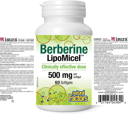 Berberine LipoMicel 500mg - 60 Softgels [amazon_upc] asin:B0CKLVXW99