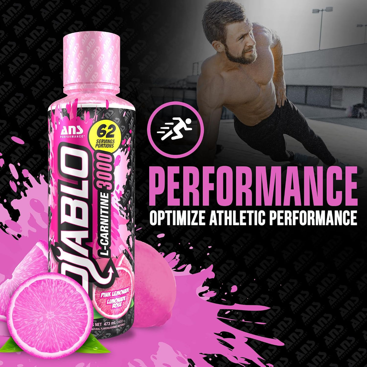Diablo Carnitine 3000 (Pink Lemonade) - 473ml + BONUS [amazon_upc] asin:B0C4LZKYFY
