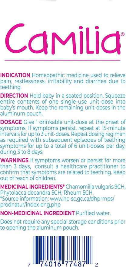 Camilia Teething Pain 30 Unit Doses - 1ml [amazon_upc] asin:B00TYETVH6