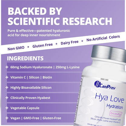 Hya Love Hyaluronate For Hydration - 60 V-Caps [amazon_upc] asin:B0BT5WWP7Y