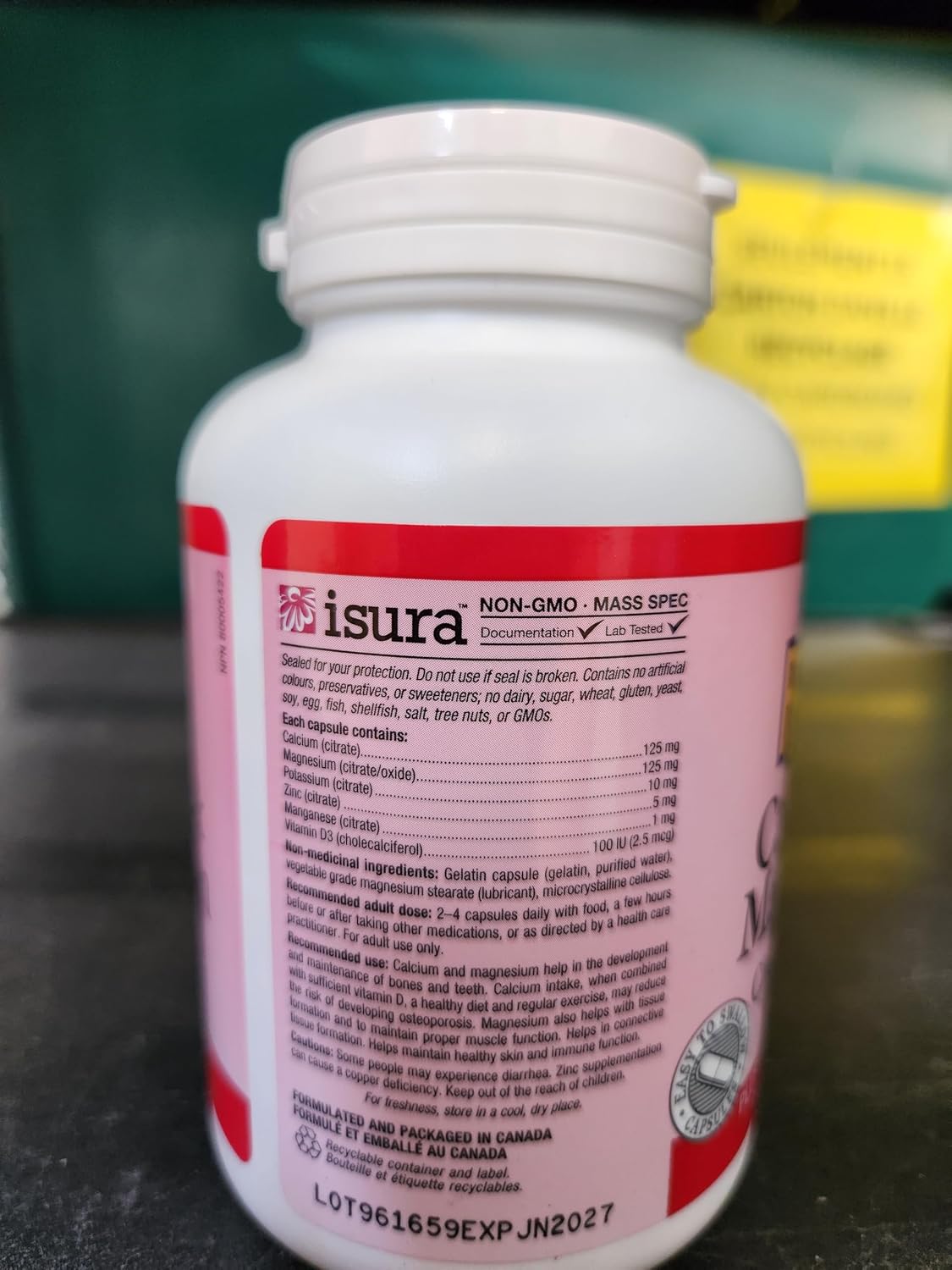 Calcium & Magnesium Citrate With D3 - 90 Caps [amazon_upc] asin:B0001VV3TA