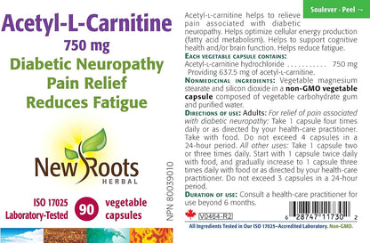 Acetyl-L-Carnitine 750mg - 90 V-Caps [amazon_upc] asin:B00PUX2SZC
