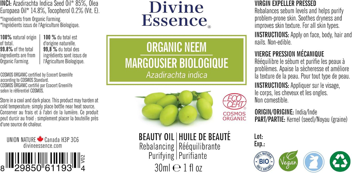 Neem Oil (85%, Organic) - 30ml [amazon_upc] asin:B08W9NT354