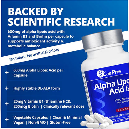 Alpha Lipoic Acid 600mg - 60 V-Caps [amazon_upc] asin:B00CORL97U