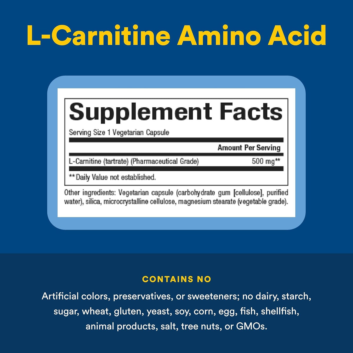 L-Carnitine (Free Form) 500mg - 60 V-Caps + BONUS [amazon_upc] asin:B000B84ZI4