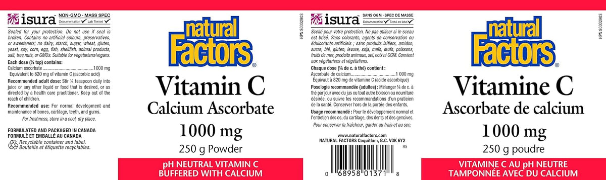Vitamin C Calcium Ascorbate Powder - 250g [amazon_upc] asin:B00CP7SIDM
