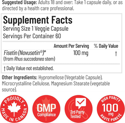 Fisetin 100mg - 60 V-Caps [amazon_upc] asin:B0D2JJN65V