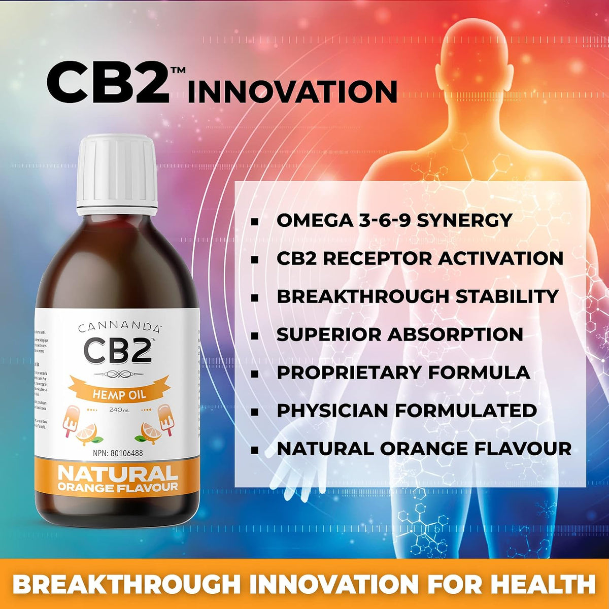 CB2 Hemp Seed Oil (Orange Creamsicle) - 240ml [amazon_upc] asin:B0BGJRC9VY