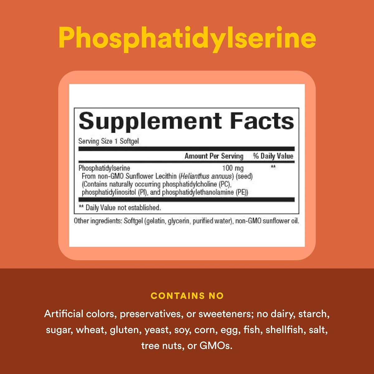 PS (Phosphatidylserine) 100mg - 60 Softgels + BONUS [amazon_upc] asin:B006H9QNJU
