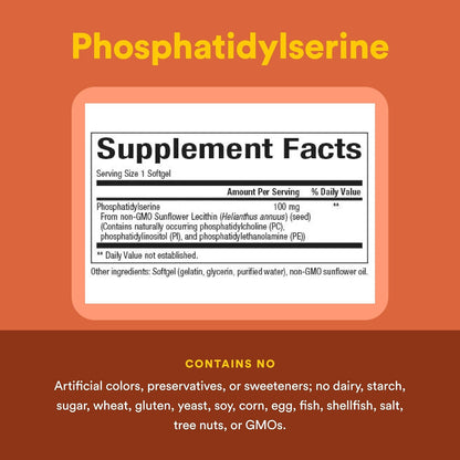 PS (Phosphatidylserine) 100mg - 60 Softgels + BONUS [amazon_upc] asin:B006H9QNJU