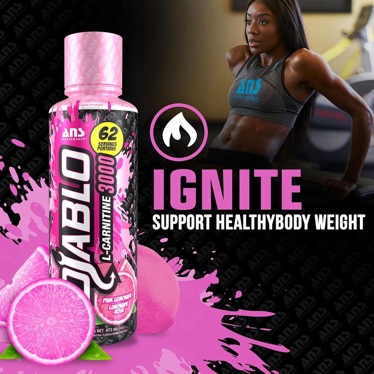 Diablo Carnitine 3000 (Pink Lemonade) - 473ml + BONUS [amazon_upc] asin:B0C4LZKYFY