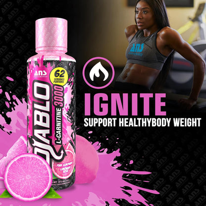 Diablo Carnitine 3000 (Pink Lemonade) - 473ml + BONUS [amazon_upc] asin:B0C4LZKYFY