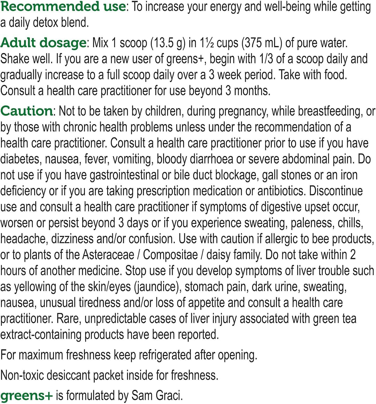 Greens+ Daily Detox (Natural Lemon) - 204g [amazon_upc] asin:B0CW3S7X64