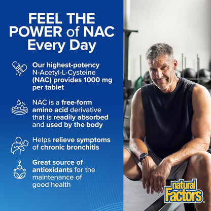 NAC (N-Acetyl-L-Cysteine) 1,000mg - 90 Tabs [amazon_upc] asin:B0CJCQ6DNJ