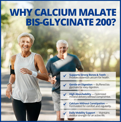 Calcium Malate Bis-Glycinate 200 - 120 V-Caps + BONUS [amazon_upc] asin:B07BHWLLRV