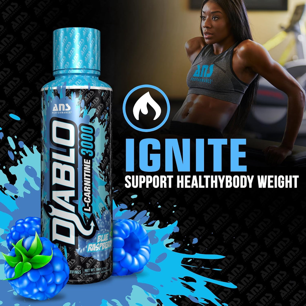 Diablo Carnitine 3000 (Blue Raspberry) - 473ml + BONUS [amazon_upc] asin:B09WZ9V6R4