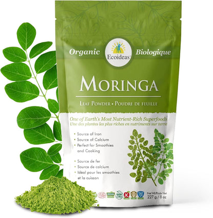 Organic Moringa Leaf Powder - 227g + BONUS [amazon_upc] asin:B01MRV791Q