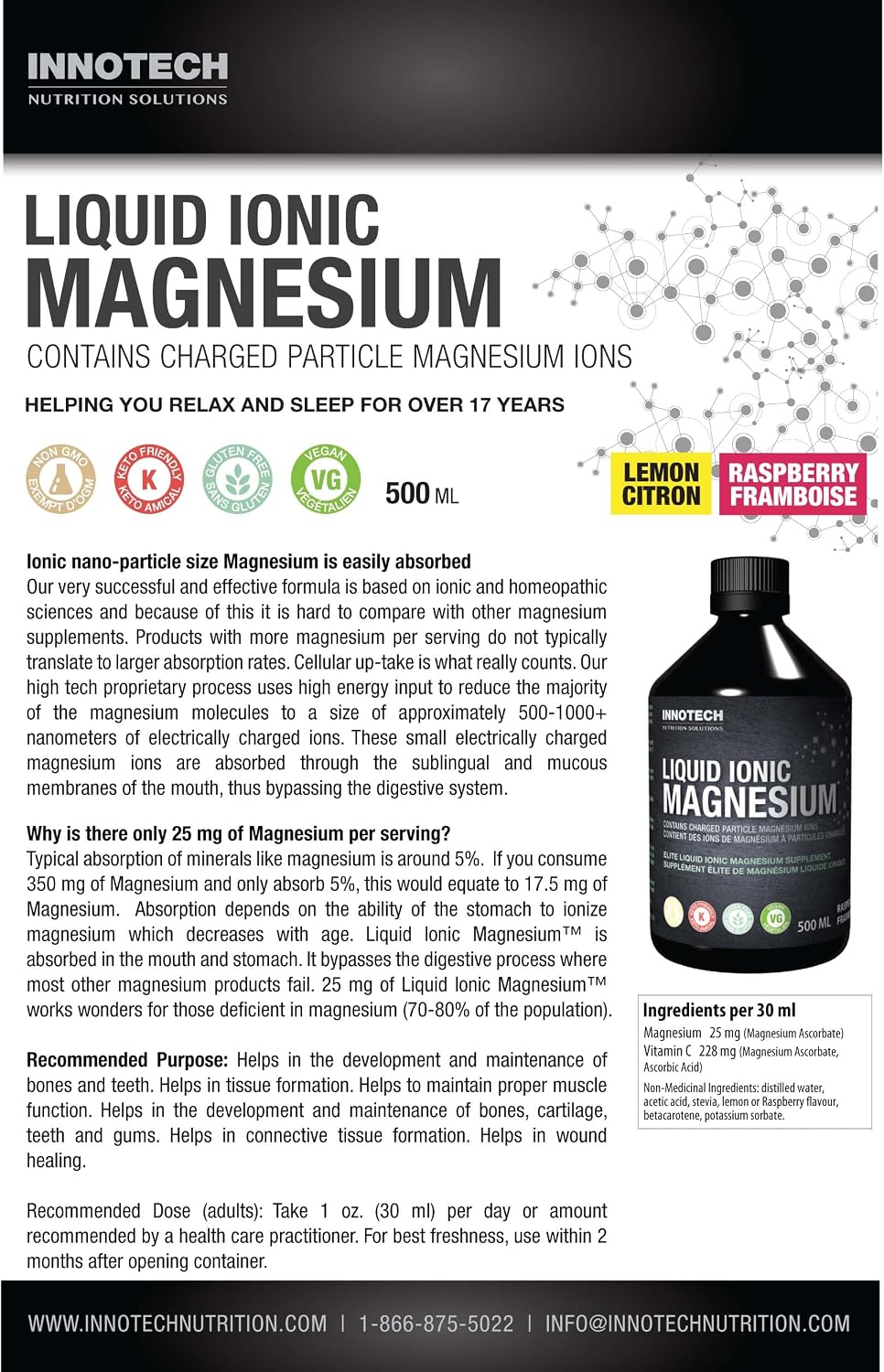 Liquid Ionic Magnesium (Raspberry) - 500ml [amazon_upc] asin:B00GBCBKUA