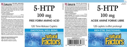 5-HTP 100mg (Time Release) - 120 Caplets [amazon_upc] asin:B088T23MXX