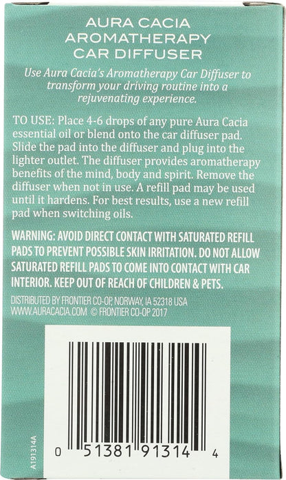 Aromatherapy Car Diffuser With 5 Refill Pads [amazon_upc] asin:B0007OCL4M