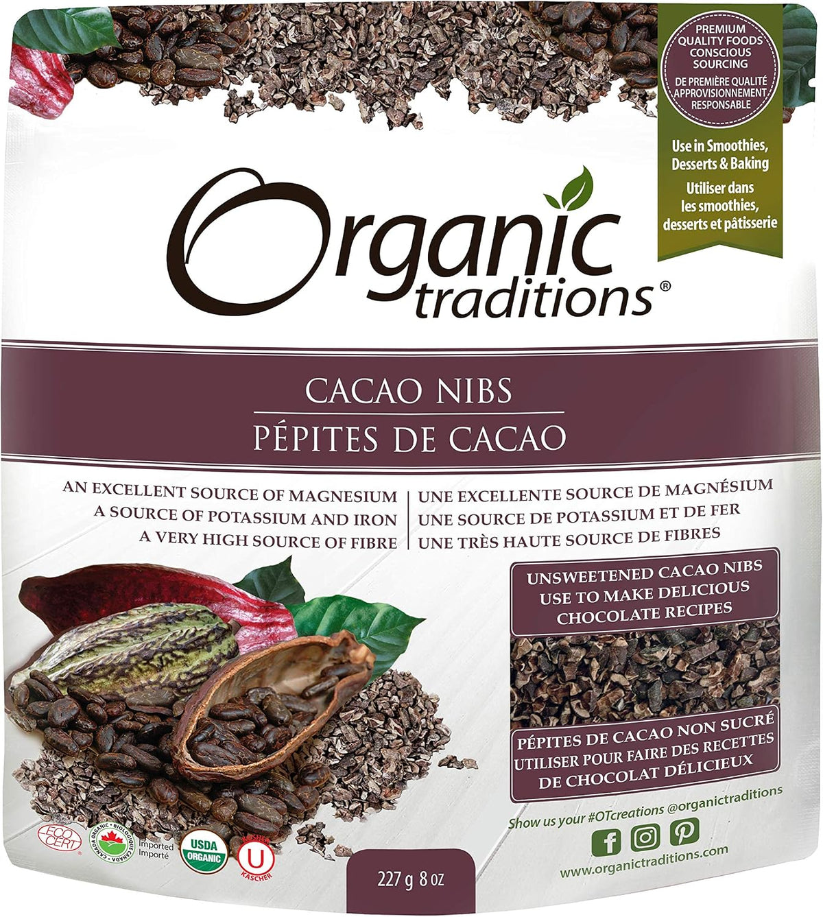 Cacao Nibs (Organic) - 227g [amazon_upc] asin:B00A2NG4SC