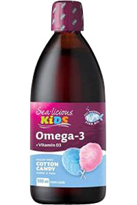 Kids Sea-Licious Omega-3 + Vitamin D3 (Cotton Candy) - 500ml + BONUS