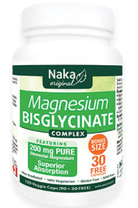 Magnesium Bisglycinate Complex 200mg - 120 V-Caps + BONUS