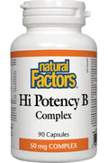 Hi Potency B-Complex 50mg - 90 Caps + BONUS
