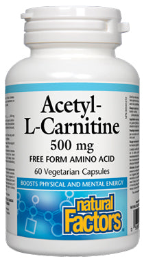 Acetyl-L-Carnitine (Free Form) 500mg - 60 V-Caps + BONUS