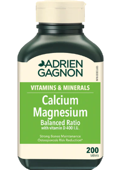 Calcium Magnesium Balanced Ratio With Vitamin D 400iu - 200 Tabs - Adrien Gagnon