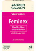 Feminex Healthy Hair Skin & Nails With 2,500mcg Biotin - 45 Caps - Adrien Gagnon